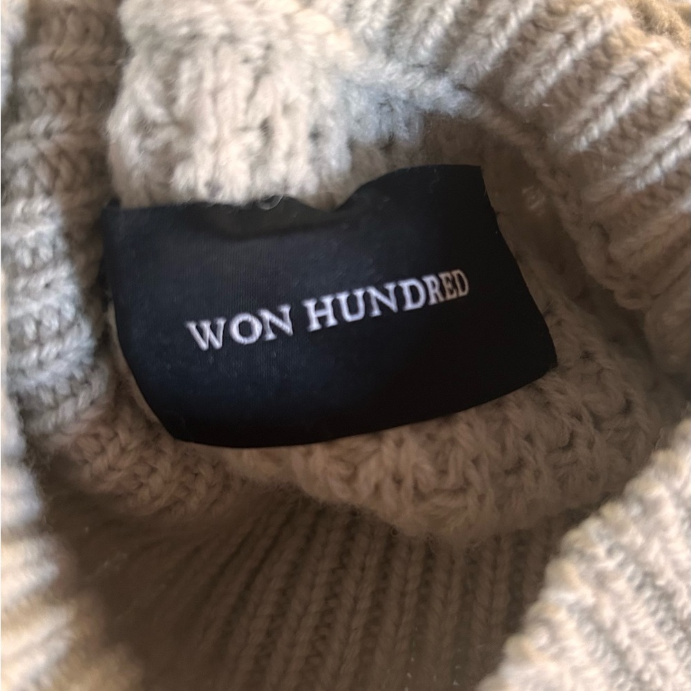 Won Hundred Copenhagen high-quality brand 100% wool thick waffle turtleneck. - Picture 5 of 5
